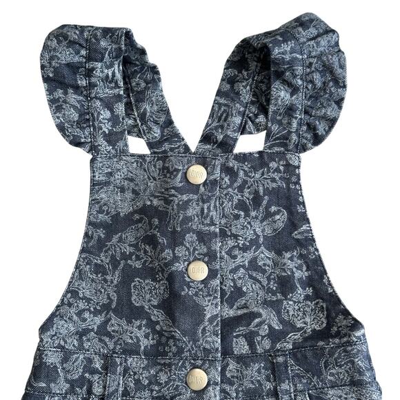DIOR BABY Blue Denim Floral Dress 24 VHTF - Picture 3 of 9